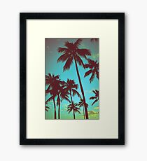 Vintage Tropical Palms Framed Print