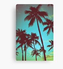 Vintage Tropical Palms Canvas Print