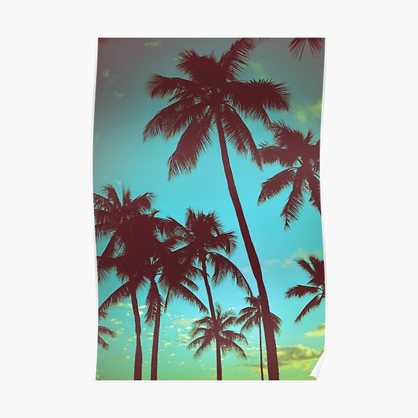 Vintage Tropical Palms Poster