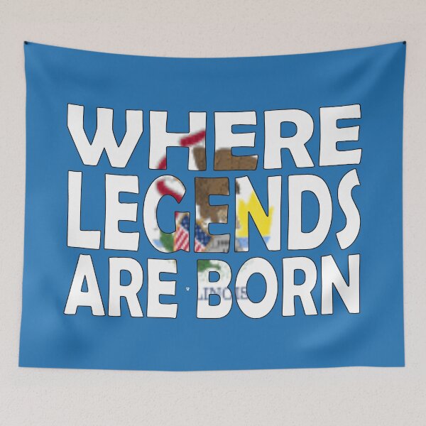 Item preview, Illinois Flag - Where Legends Are Born designed and sold by Quotes-I-Wear.