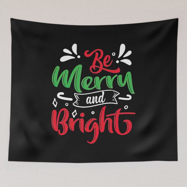Item preview, Be Merry and Bright, May Your Days Be Merry and Bright, Merry and Bright, Merry Christmas designed and sold by graphic-genie.