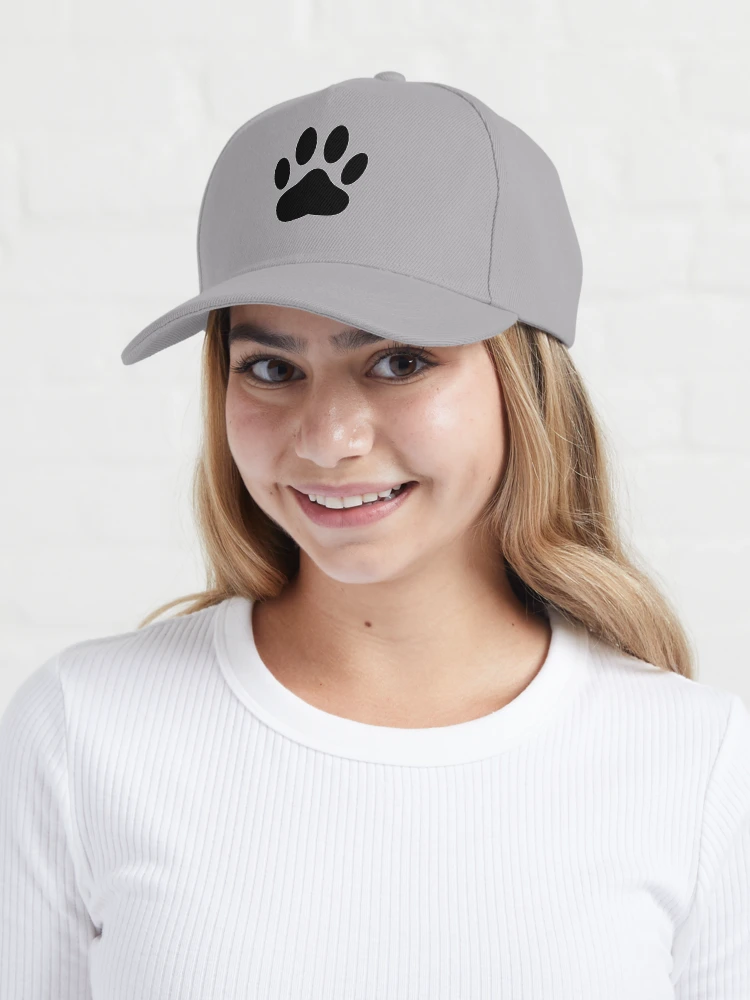 Black Dog Paw Print Cap for Sale by Almdrs Redbubble