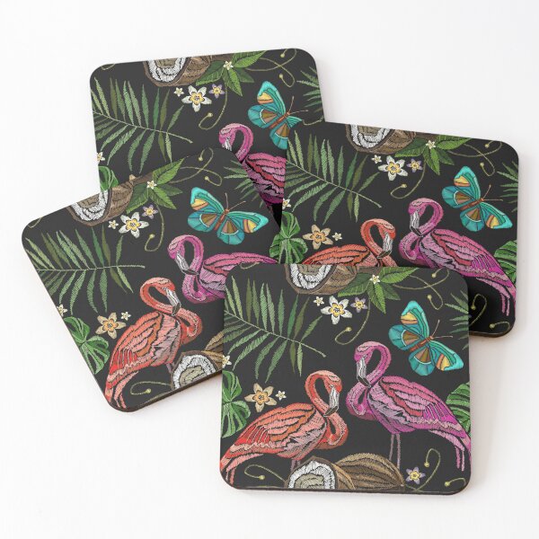 Item preview, Embroidery Flamingo designed and sold by HarleyGarner.