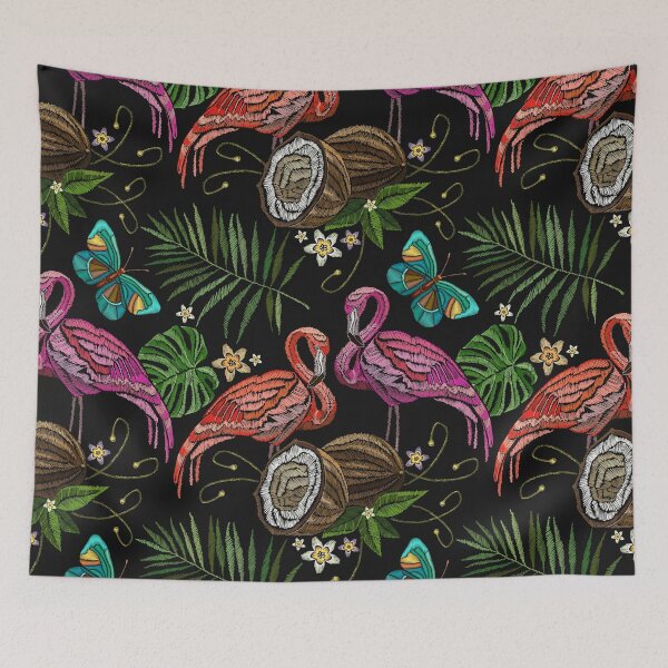 Item preview, Embroidery Flamingo designed and sold by HarleyGarner.