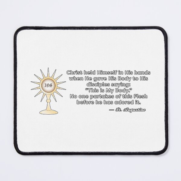 Item preview, St. Augustine Eucharist Quote designed and sold by KTSubz Faith & Fun Designs.