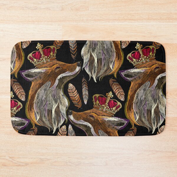 Item preview, Embroidery fox in crown designed and sold by HarleyGarner.