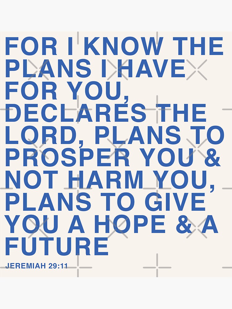 Thumbnail 3 of 3, Sticker, jeremiah 29:11 designed and sold by nicolaysdesigns.