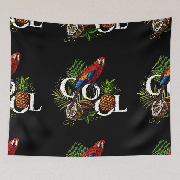 Item preview, Embroidery parrot palm leaves designed and sold by HarleyGarner.