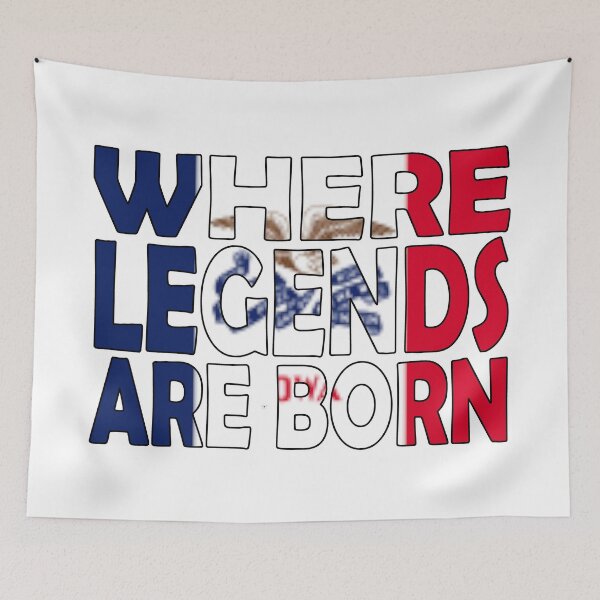 Item preview, Iowa Flag - Where Legends Are Born designed and sold by Quotes-I-Wear.