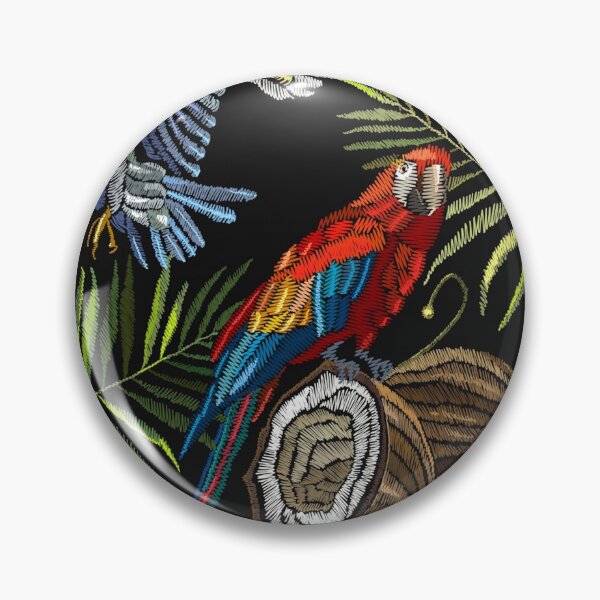 Item preview, Embroidery parrot designed and sold by HarleyGarner.