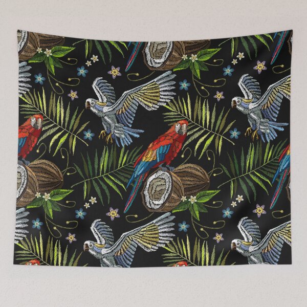 Item preview, Embroidery parrot designed and sold by HarleyGarner.