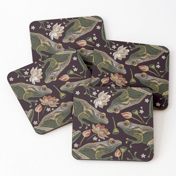 Item preview, Embroidery vintage frogs designed and sold by HarleyGarner.