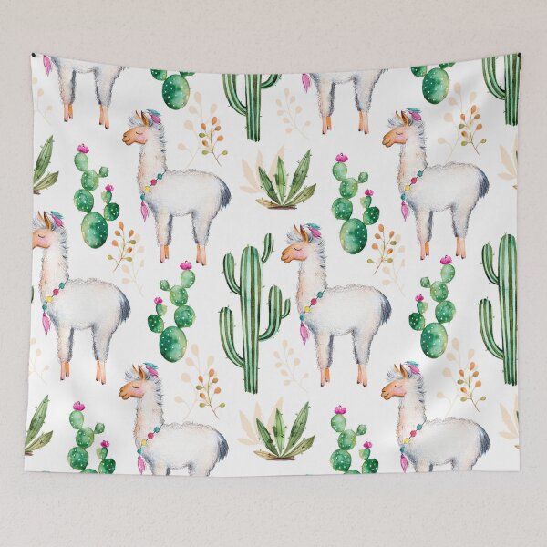 Item preview, flowers llama pattern designed and sold by HarleyGarner.