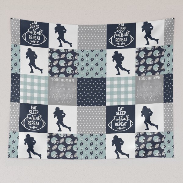 Item preview, Football eat sleep pattern designed and sold by HarleyGarner.