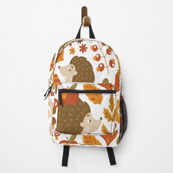 Item preview, forest pattern with cute hedgehog designed and sold by HarleyGarner.