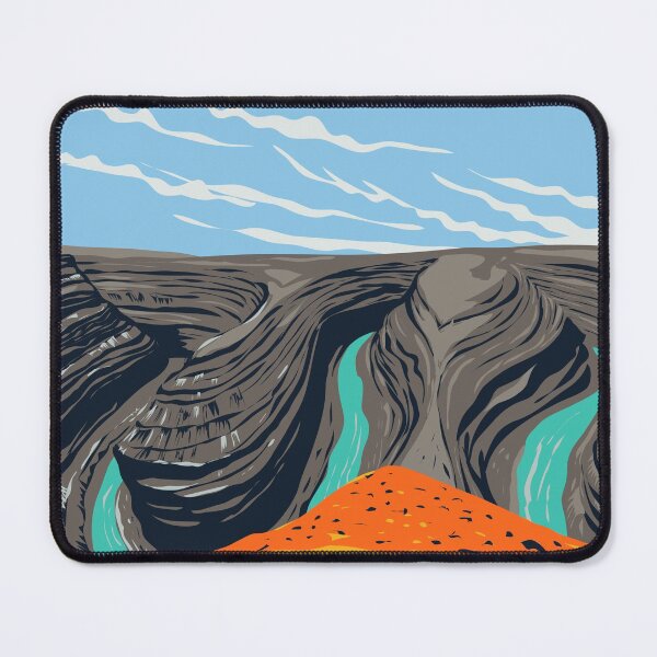 Item preview, Goosenecks State Park Overlooking a Meander of San Juan River near Mexican Hat Utah USA WPA Poster Art designed and sold by patrimonio.