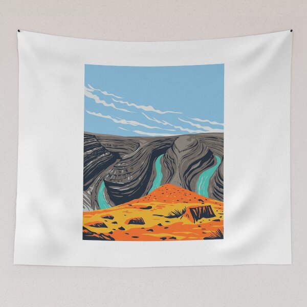 Item preview, Goosenecks State Park Overlooking a Meander of San Juan River near Mexican Hat Utah USA WPA Poster Art designed and sold by patrimonio.