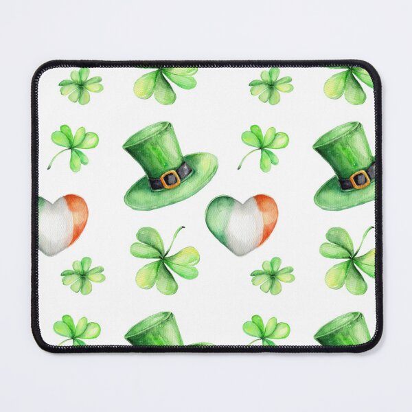 Item preview, Irish Seamless pattern with green hats designed and sold by HarleyGarner.