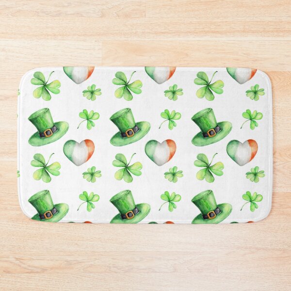 Item preview, Irish Seamless pattern with green hats designed and sold by HarleyGarner.