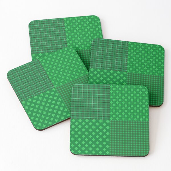 Item preview, Irish Seamless Patterns with Stripes and Clover designed and sold by HarleyGarner.