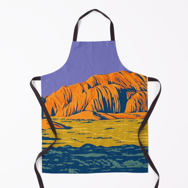 Item preview, Snow Canyon State Park with Navajo Sandstone of the Red Mountains in Red Cliffs Desert Reserve in Utah USA WPA Poster Art designed and sold by patrimonio.