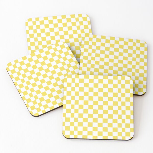 Item preview, COLOR OF THE YEAR 2021 -illuminating-YELLOW- checkerboard - YELLOW  AND WHITE checks designed and sold by ozcushions.
