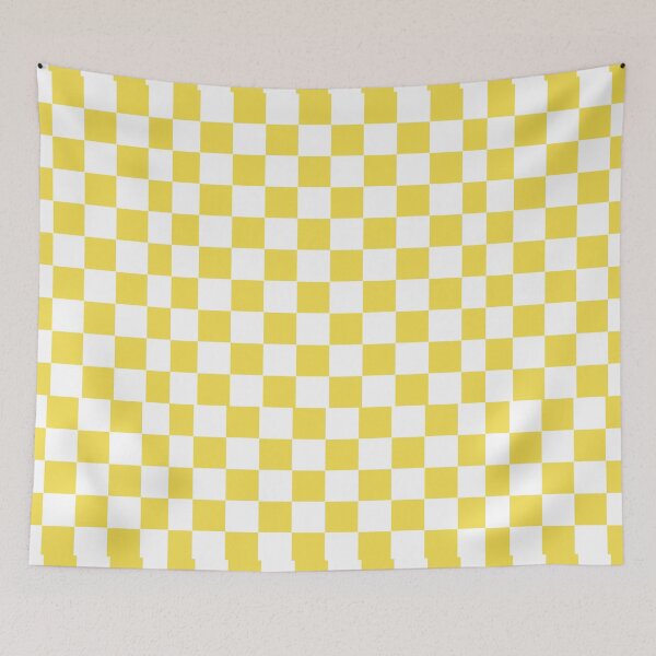 Item preview, COLOR OF THE YEAR 2021 -illuminating-YELLOW- checkerboard - YELLOW  AND WHITE checks designed and sold by ozcushions.