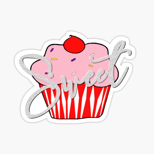 Cute cupcake illustration  Sticker for Sale by Yarafantasyart