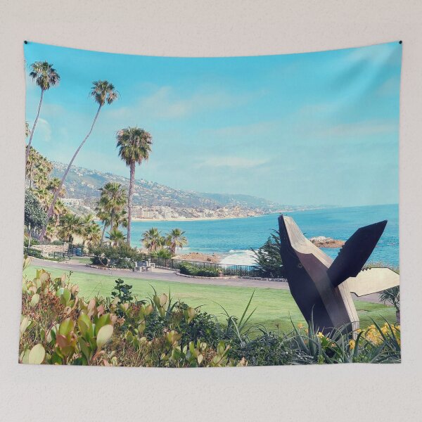 Item preview, Vintage Heisler Park Laguna Beach with Killer Whale Statue designed and sold by ColorfulPrints.