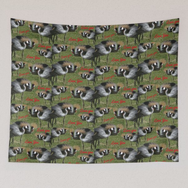 Item preview, Love you, Grey crowned cranes designed and sold by Spasija.