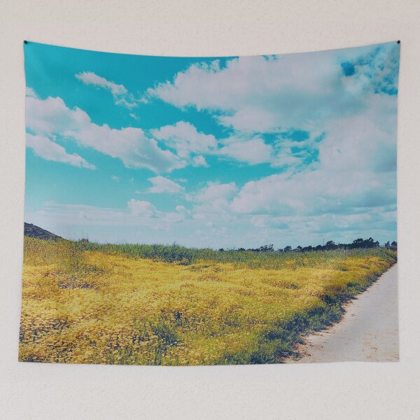 Item preview, Dirt Path By the Yellow Flower Field designed and sold by ColorfulPrints.