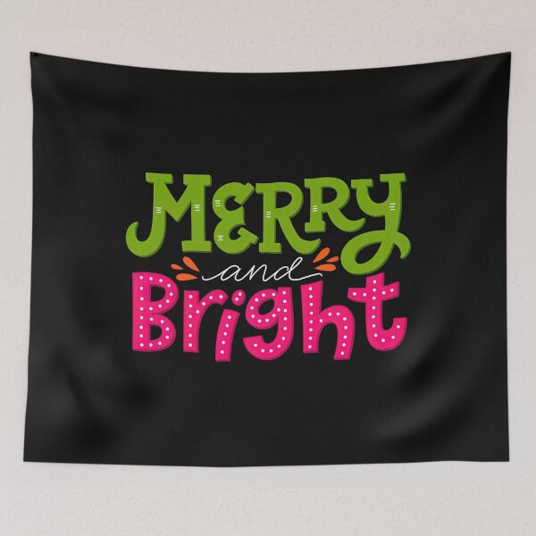 Item preview, Be Merry and Bright, May Your Days Be Merry and Bright, Merry and Bright, Merry Christmas designed and sold by graphic-genie.
