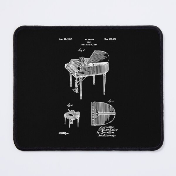 Item preview, Lover Engineering Drawing Grand Piano Patent Print 1937 - Vintage Musical Instruments designed and sold by HDankdesigner.
