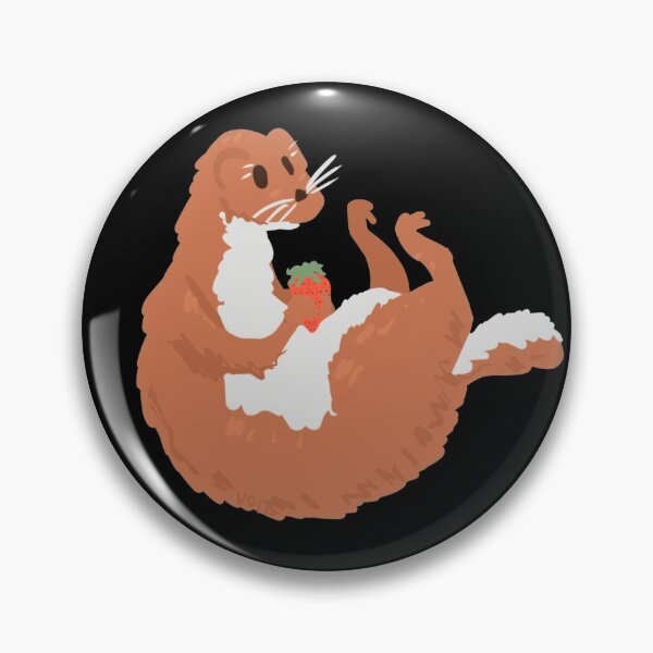 Item preview, Weasel eating strawberry designed and sold by PatchOfVoid.