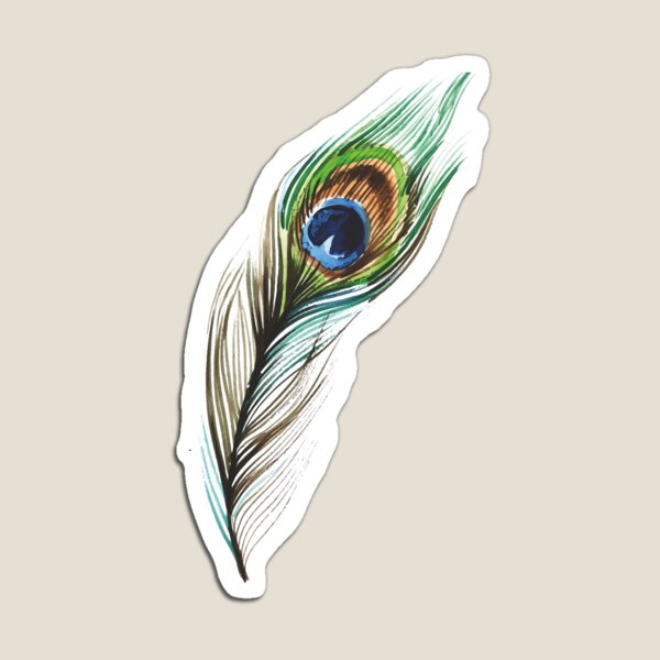 Premium Vector | Peacock feather logo in line art style