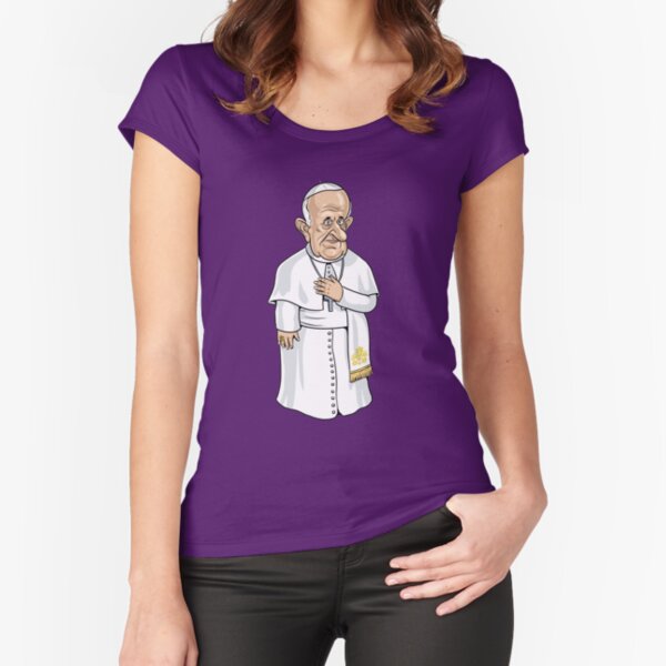 Pope Francis Fitted Scoop T-Shirt