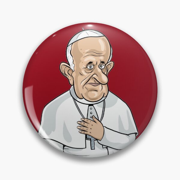 Vista previa del artículo con la obra «Papa Francisco», diseñado y vendido por MacKaycartoons.