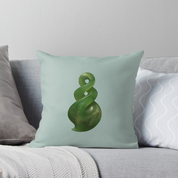 Item preview, Double Twist Pikoroa Pounamu (Greenstone) Design Painted Style designed and sold by TheNativeRose.