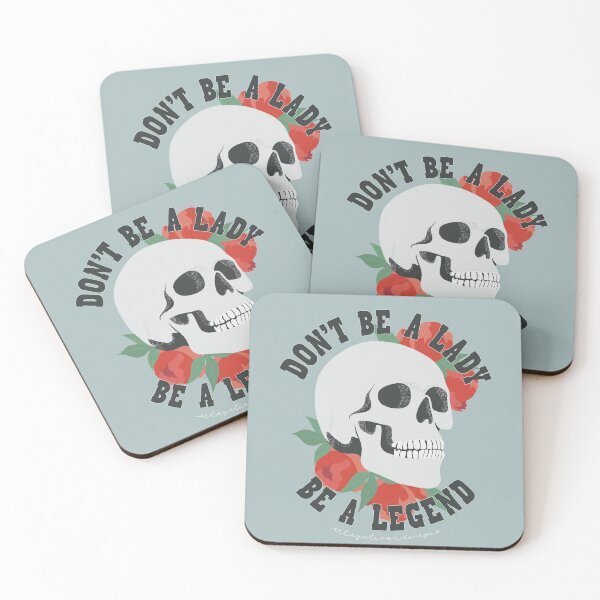 Item preview, Don’t be a lady, be a legend | skull and flowers  designed and sold by Artsyalison.