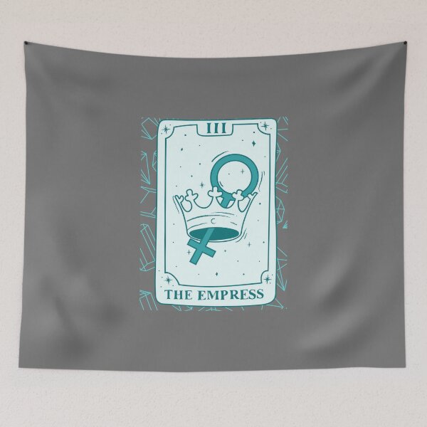 Item preview, The Empress Tarot Card and Crystals Graphic designed and sold by WonderfulHumans.
