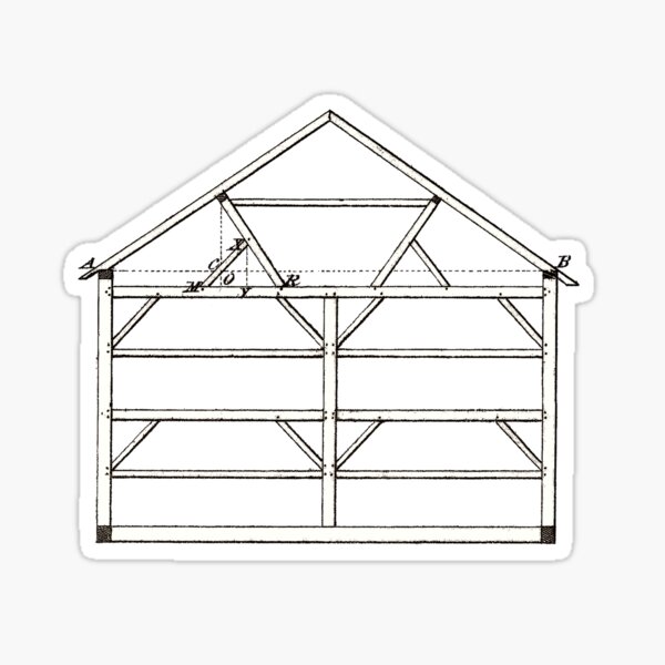 Timber Framing Bell's Carpentry Made Easy 1854 Sticker