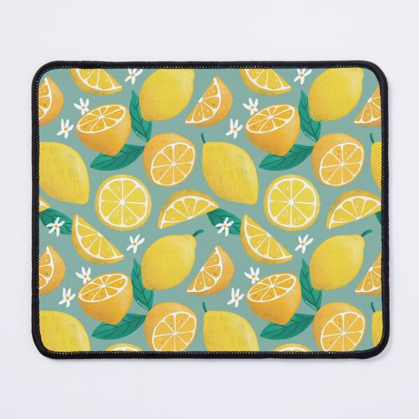 Item preview, Zesty Lemons Pattern - Teal Background designed and sold by CircusCreative.