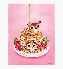 Three Pancake Deer Photographic Print