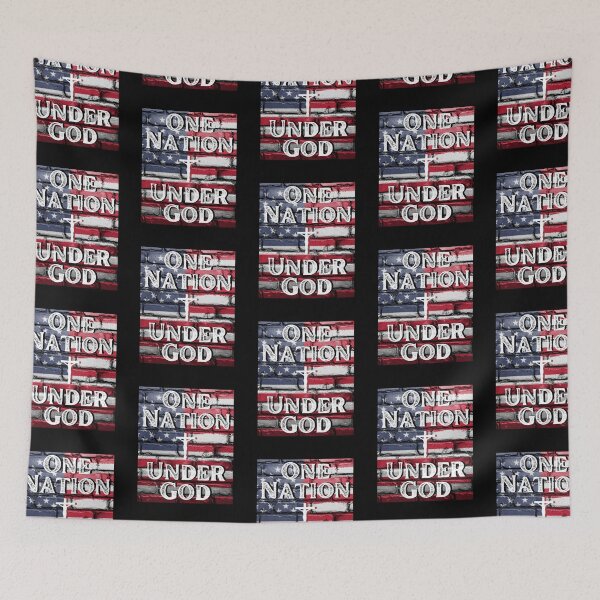 Item preview, One Nation Under God - Jesus on the Cross - American Flag - Original by Boo-da-chay designed and sold by Boo-da-chay.