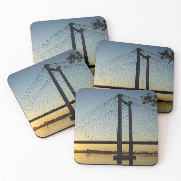 Item preview, Cable-stayed bridge at sunrise designed and sold by DomingoPhoto.