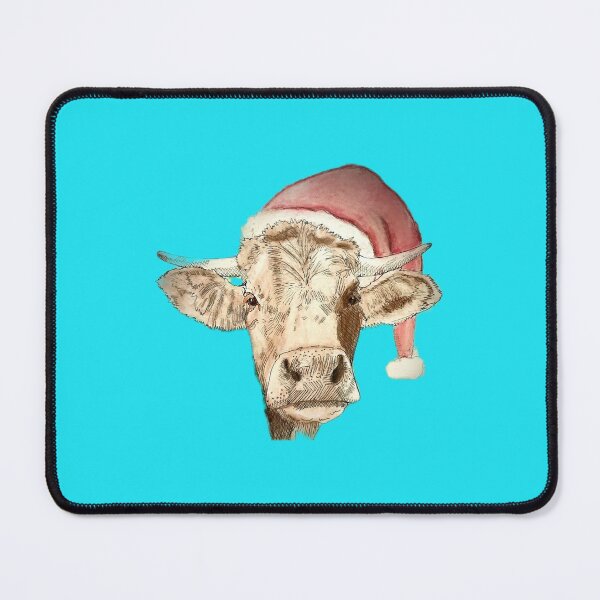 Item preview, Festive Merry Christmas Cow Farm Animal  designed and sold by ClosLineDesigns.