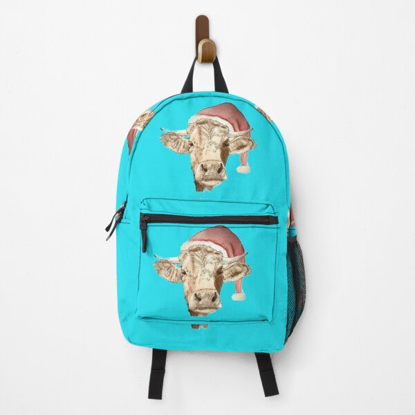 Item preview, Festive Merry Christmas Cow Farm Animal designed and sold by ClosLineDesigns.