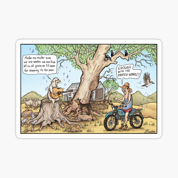 Sheep Protest Song Sticker