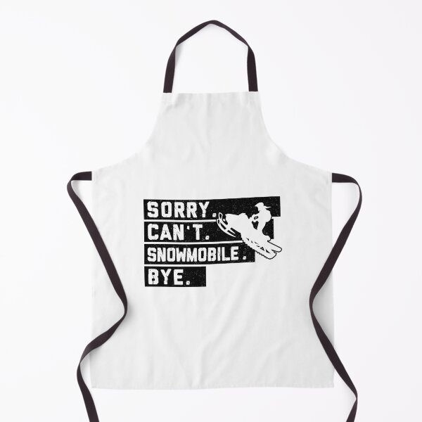 Item preview, Snowmobile Sorry Can't Bye Black White designed and sold by AlysaWithArt.