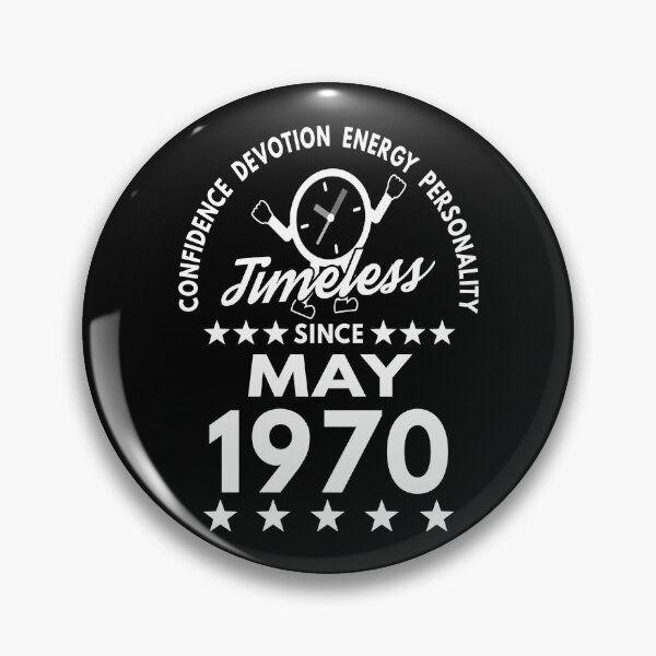 Item preview, May Birthday Timeless Person -1970 - White Text designed and sold by MoonsmileProd.